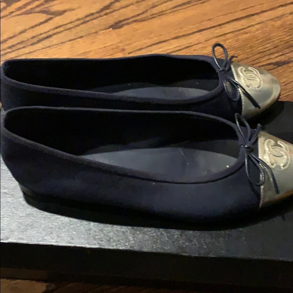 Authentic vintage Chanel ballerina denim leather - Picture 4 of 5
